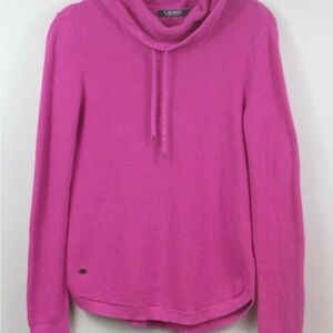 Ralph Lauren Hot Pink Cowl Neck Sweater